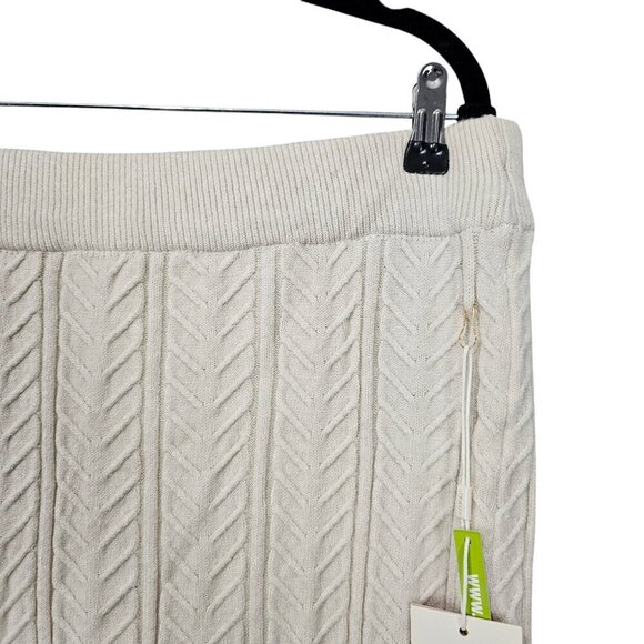Cyrus Cable Knit Chunky New Cream Long Pull On Skirt - Picture 3 of 7